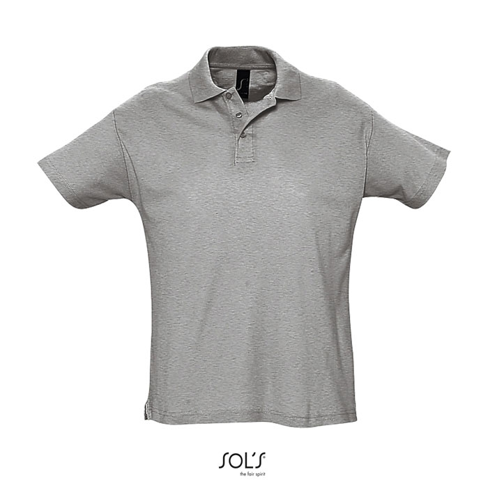Polo homme publicitaire coton 170g - SUMMER Gris Chiné Ii